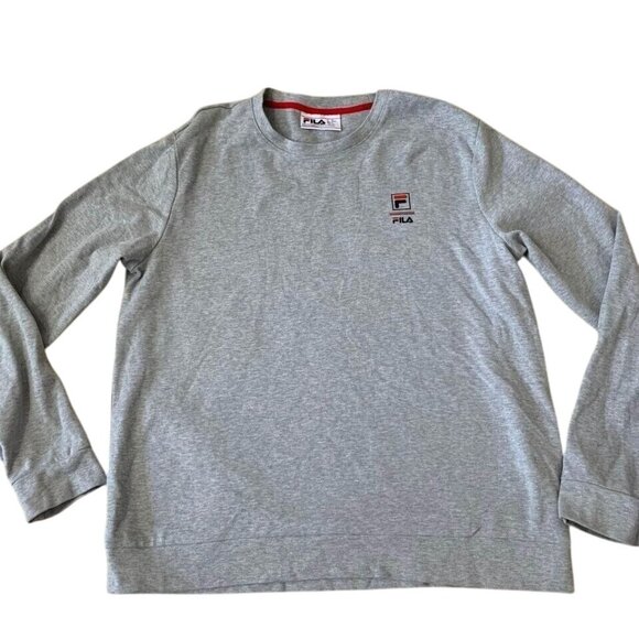 Fila Sweatshirt Men’s Size Large Gray Casual Fitness Gym Attire Retro - Picture 1 of 4